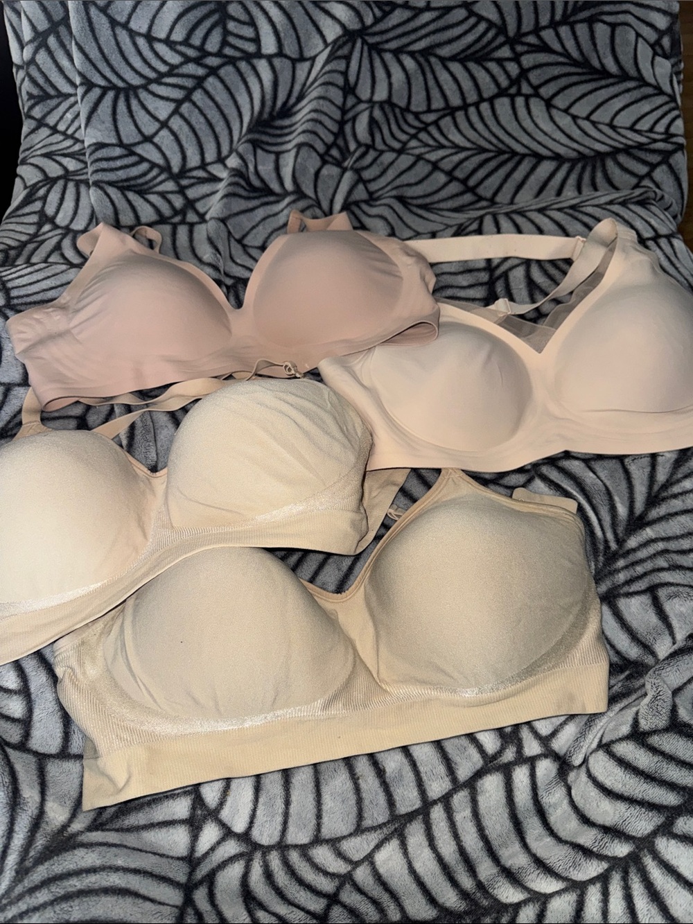 Bundle of 4 XL Nude Bras w/ Adjustable Straps